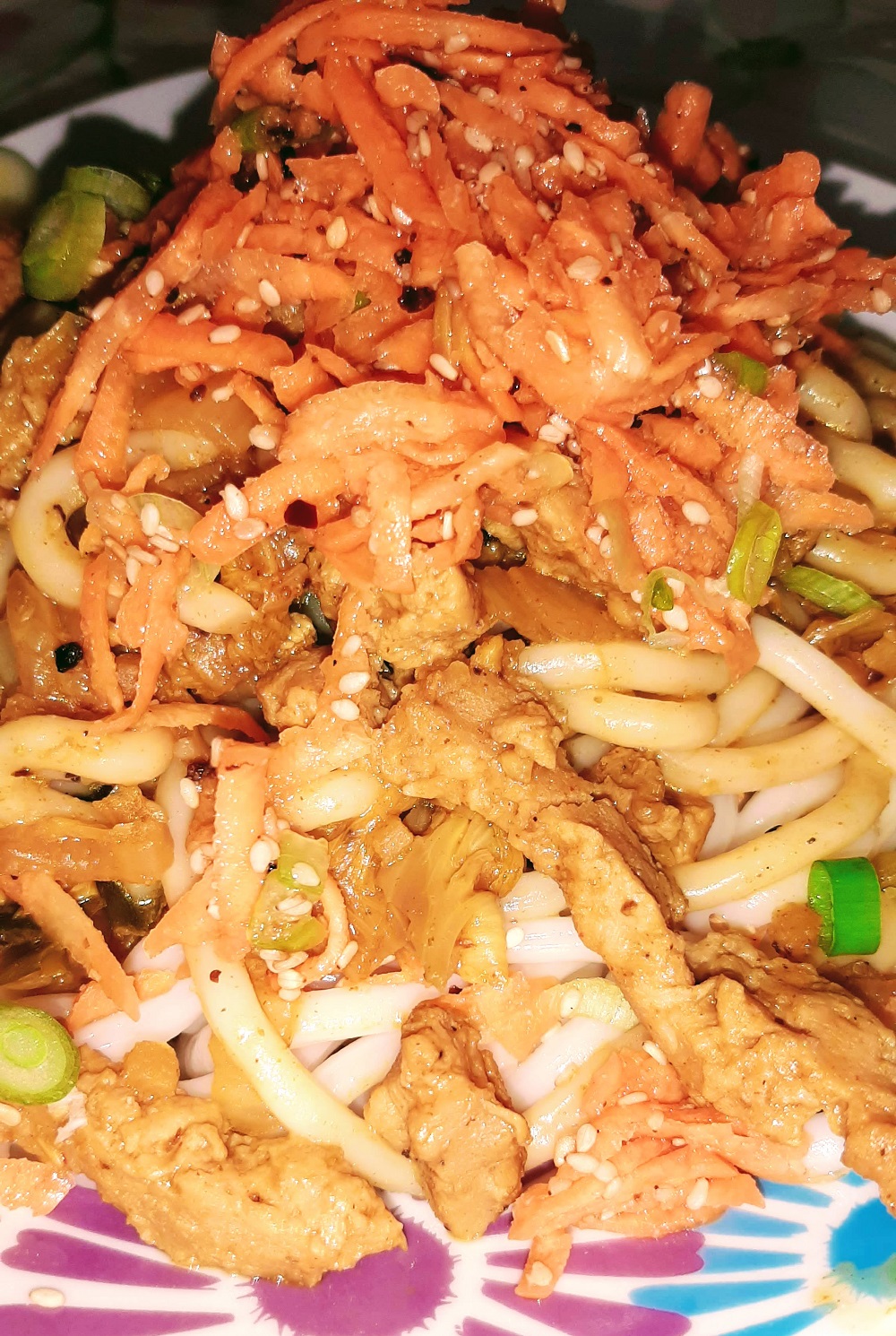 spicy pickled udon vegan noodles