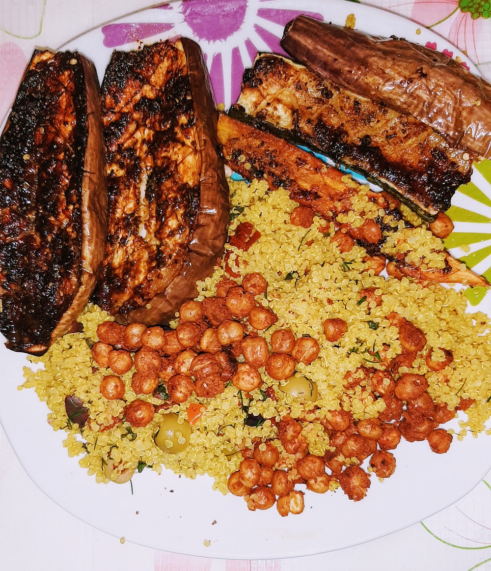 Roasted Aubergine & Zucchini Vegan Buddha&nbsp;Bowl