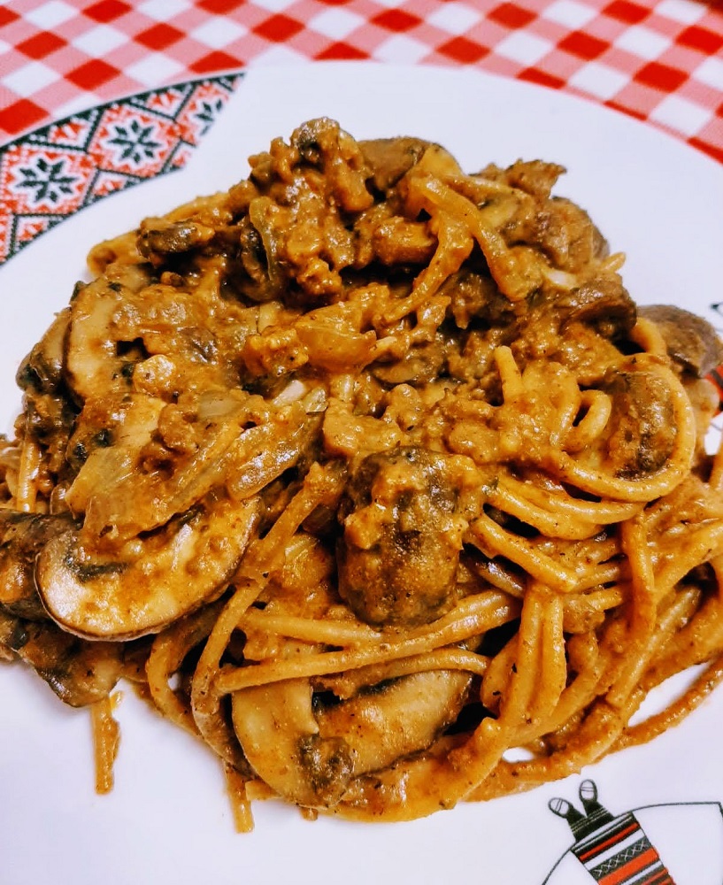 Creamy Vegan Mushroom&nbsp;Tetrazzini